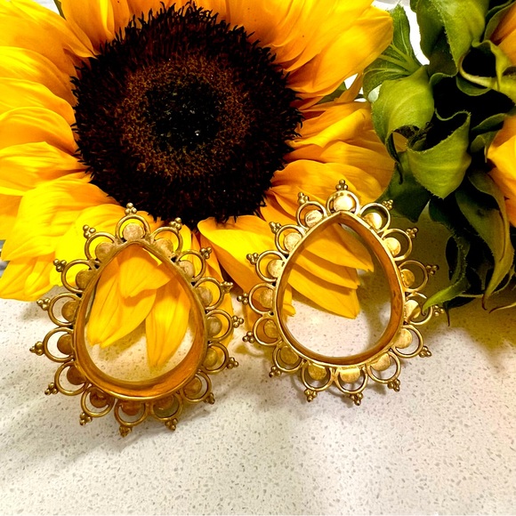 buddha jewelry organics Jewelry - 1 1/4” Anoora Eyelet Gauges Gold by Buddha Jewelry Organics